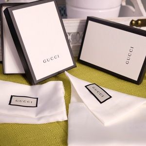 (1) GUCCI gift box and (1) dust bag